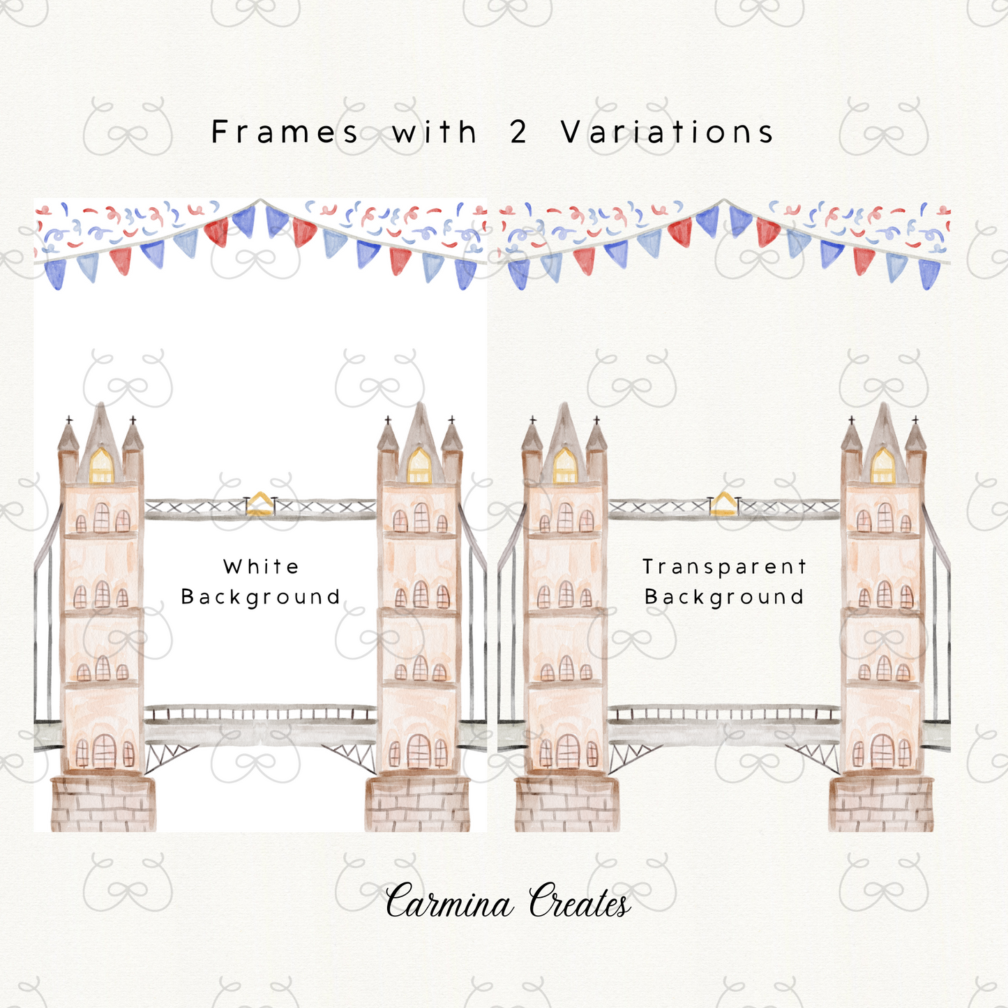 Little British Bear Watercolor Clipart – London-Themed Illustrations