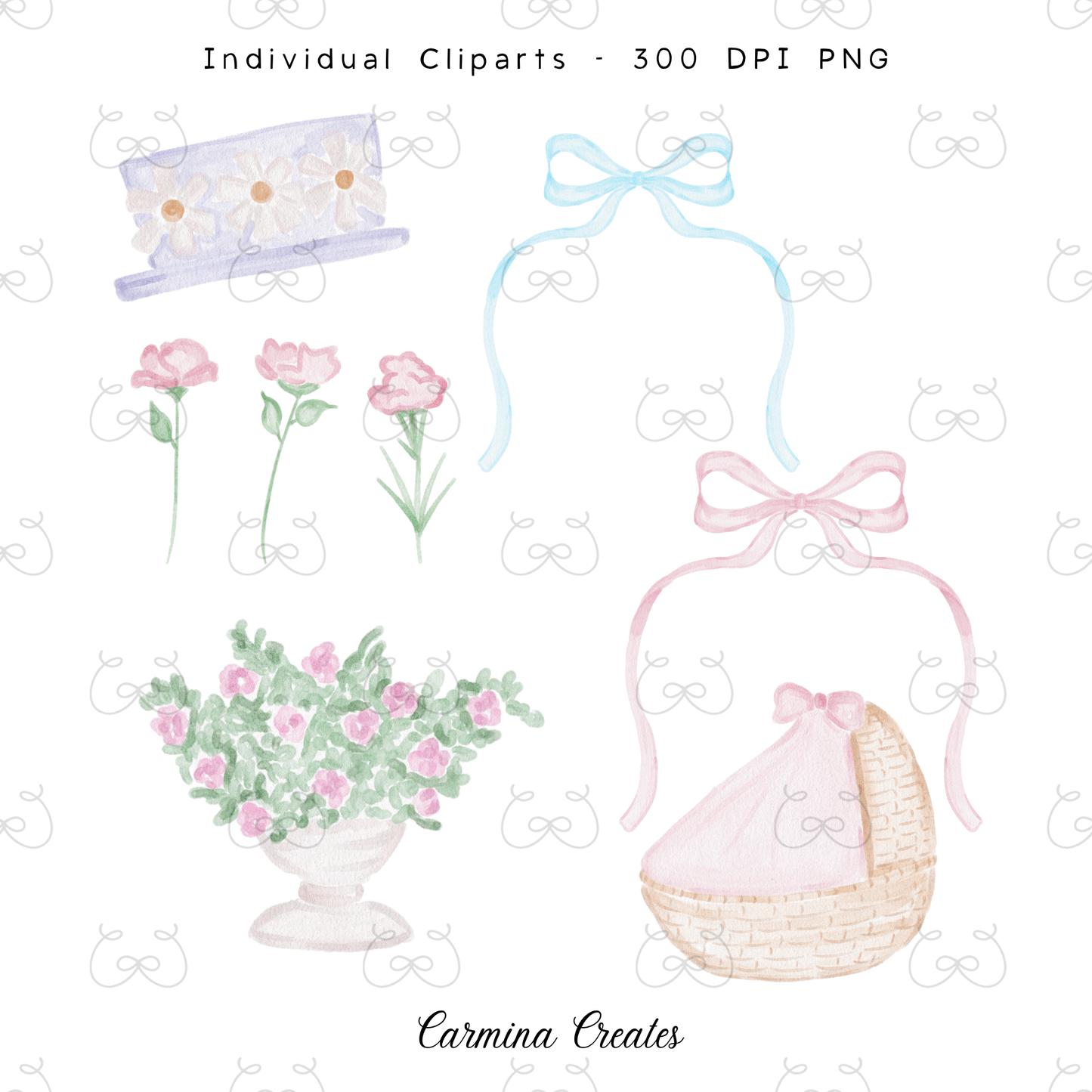 Parisian Kitten Watercolor Illustration Pack
