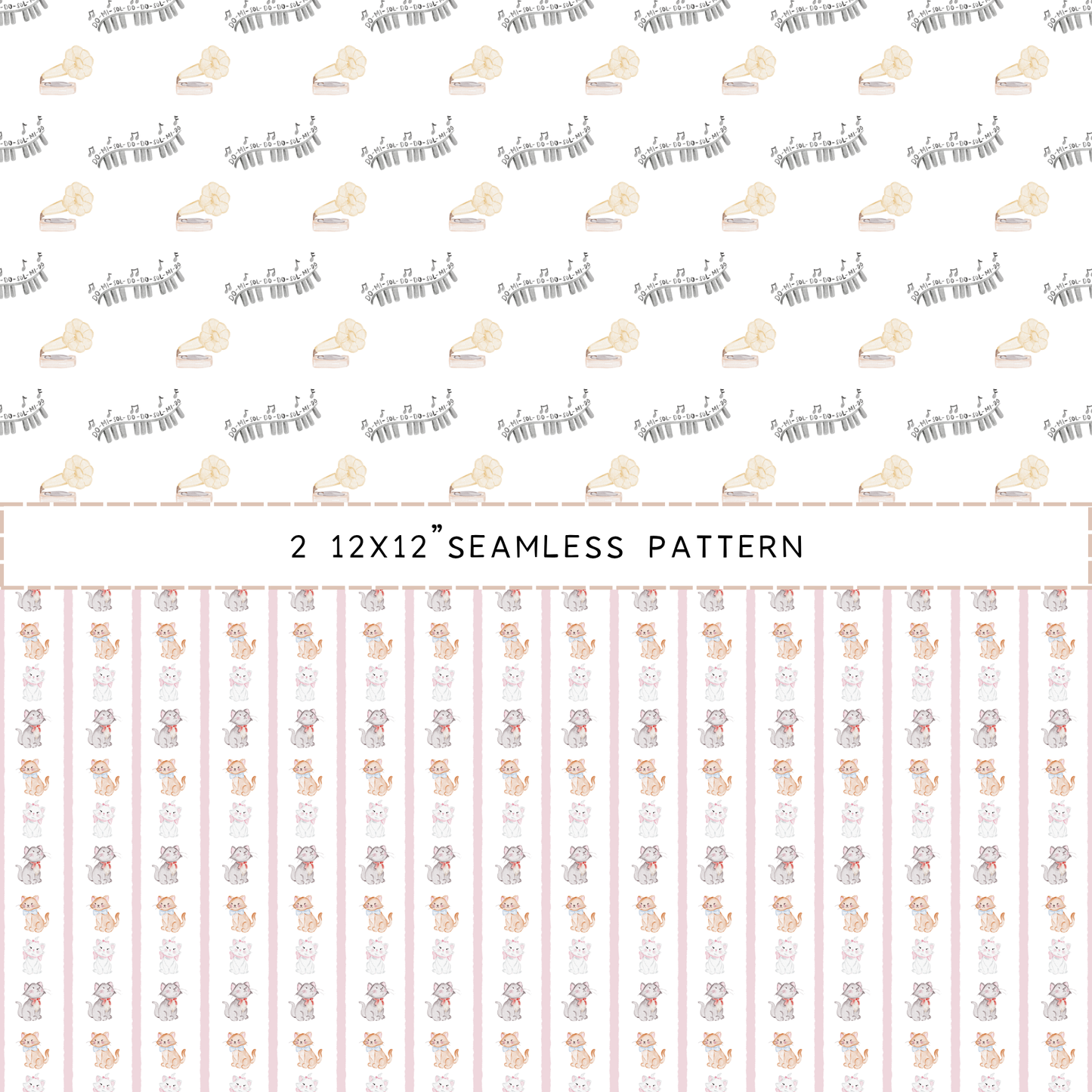 Parisian Kitten Watercolor Illustration Pack