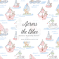 Across the Blue Zoo Animals Seamless Pattern