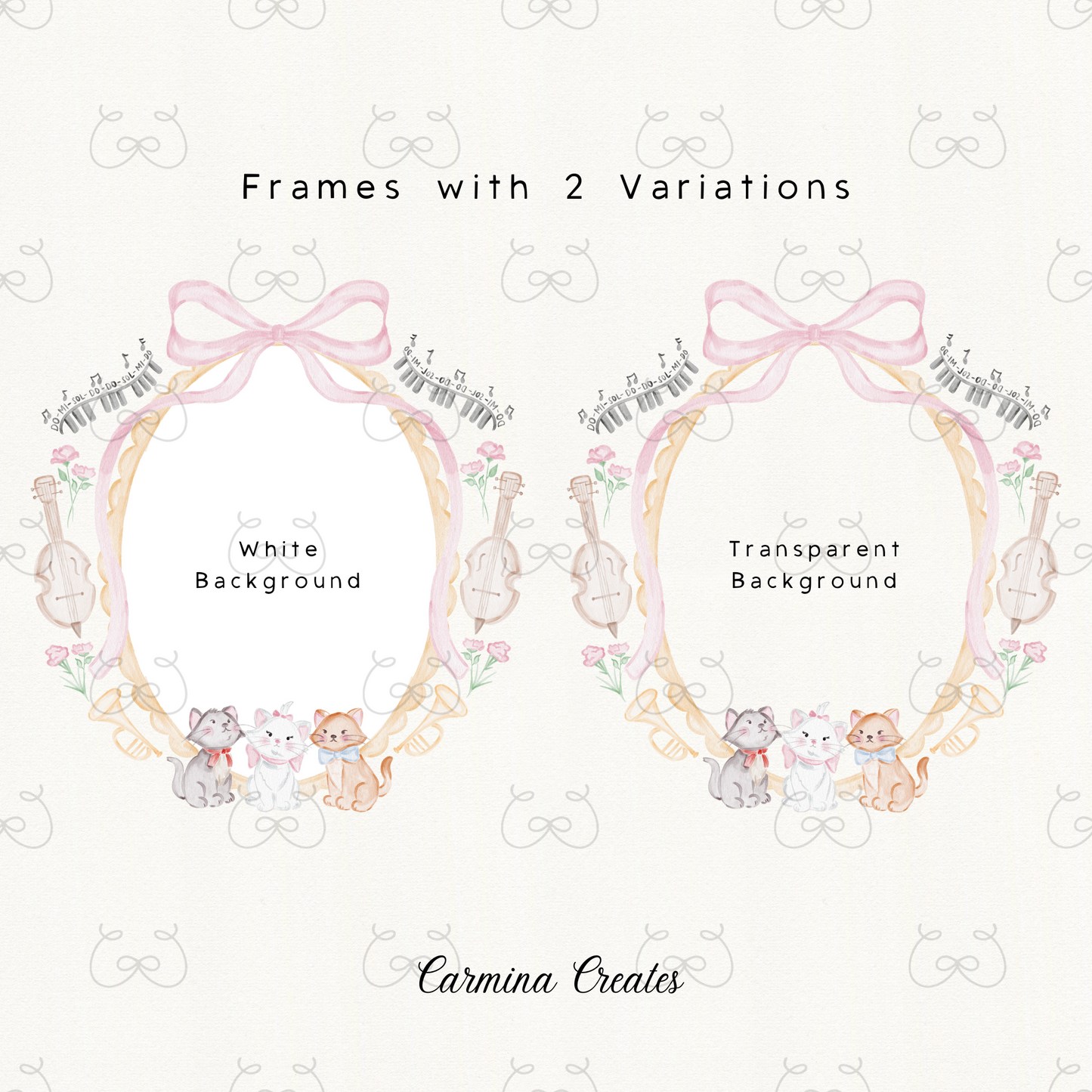Parisian Kitten Watercolor Illustration Pack