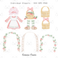 Strawberry Shortcake-Inspired Watercolor Illustration Package