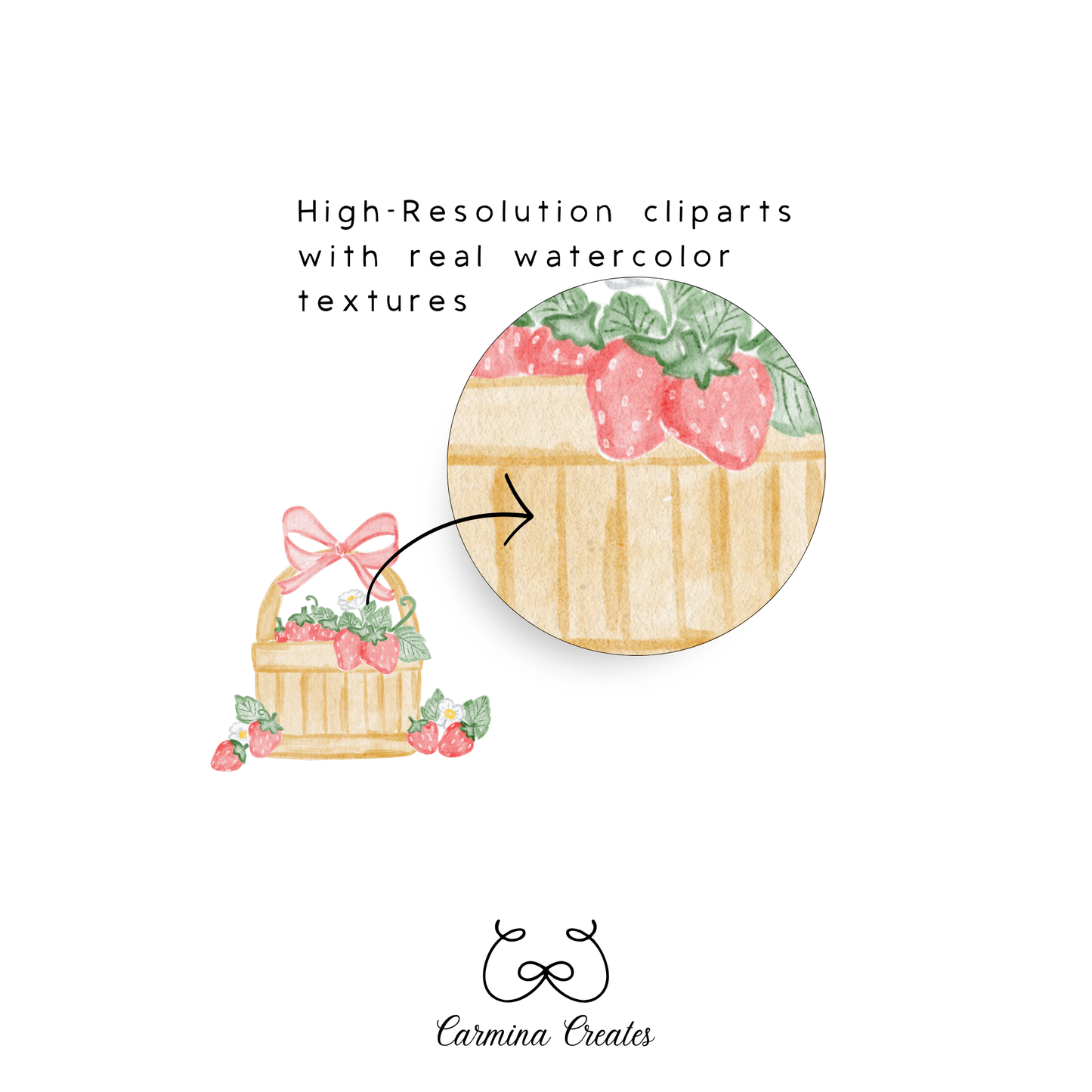 Strawberry Shortcake-Inspired Watercolor Illustration Package